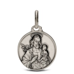 Święty Józef. Patron Rzemieślników.  Medalik ze srebra.  2,55 g, 16mm,  Gold Urbanowicz sklep Kraków
