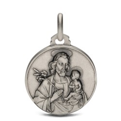 Medalik ze srebra.  - Święty Józef. Patron Rzemieślników. 18mm,  Gold Urbanowicz