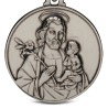 Święty Józef. Patron Rzemieślników.  Duży Medalion ze srebra.  30 mm,  Gold