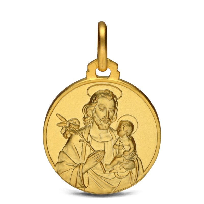 Złoty medalik świętego Józefa z Nazaretu. 18 mm, Gold Urbanowicz Złoty medalik świętego Józefa z Nazaretu. 18 mm, Gold Urbanowicz