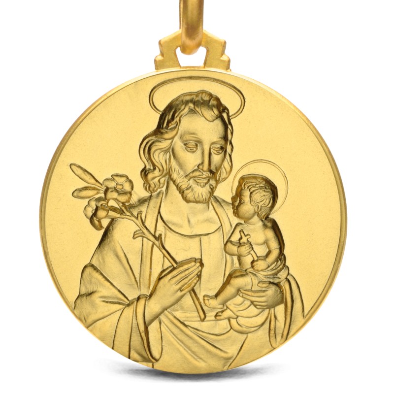 Duży Medalion złoty św Józefa z Nazaretu - Gold Urbanowicz Duży Medalion złoty św Józefa z Nazaretu - Gold Urbanowicz