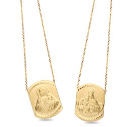 Złoty naszyjnik ze Szkaplerzem. 5,45g