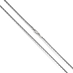 Srebrny łańcuszek oksydowany - ankier, 55cm, 9,8g.