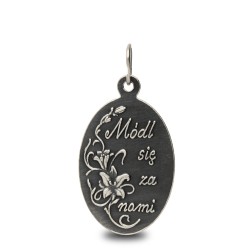 Św Szarbel- medalik dwustronny, módl się za nami, napis, 2,9g Gold Urbanowicz