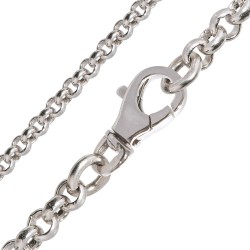 Srebrny łańcuszek rodowany.  Długość 50 cm.  Gold Urbanowicz