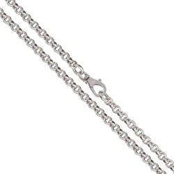 Srebrny łańcuszek rodowany.  Długość 50 cm.  Gold Urbanowicz