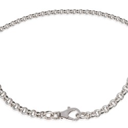 Srebrny łańcuszek rodowany.  Długość 50 cm.  Gold Urbanowicz