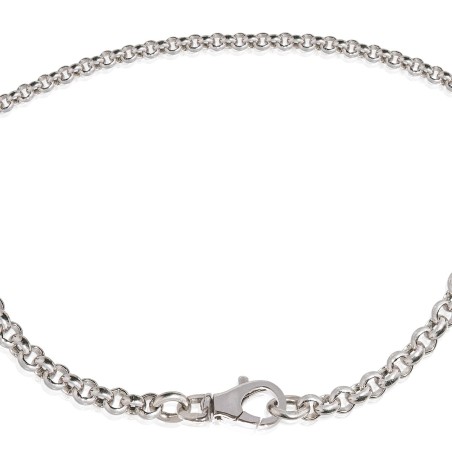 Srebrny łańcuszek rodowany.  Długość 50 cm.  Gold Urbanowicz