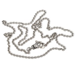 Srebrny łańcuszek rodowany.  Długość 60 cm.  Gold Urbanowicz