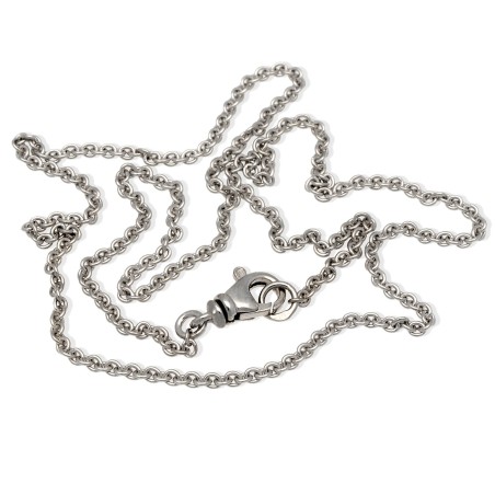 Srebrny łańcuszek rodowany.  Długość 60 cm.  Gold Urbanowicz