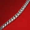 Srebrny łańcuch rodowany - kubański, 60cm, 225,25g.