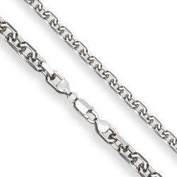 Srebrny łańcuch rodowany -...