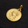 Medalik złoty - Archanioł Gabriel. 21 mm,  5.3 g