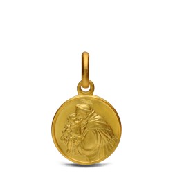 Złoty medalik, św. Antoni z Padwy 12 mm,  1,5 g