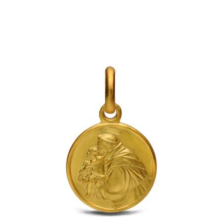 Złoty medalik, św. Antoni z Padwy 12 mm,  1,5 g