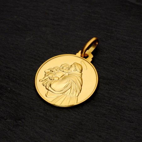 Złoty medalik. 18 mm 3,5 g