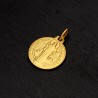 Złoty medalik Świętego Benedykta z Nursji, 16 mm. 3,6 g