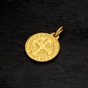 Złoty medalik Świętego Benedykta z Nursji, 16 mm. 3,6 g