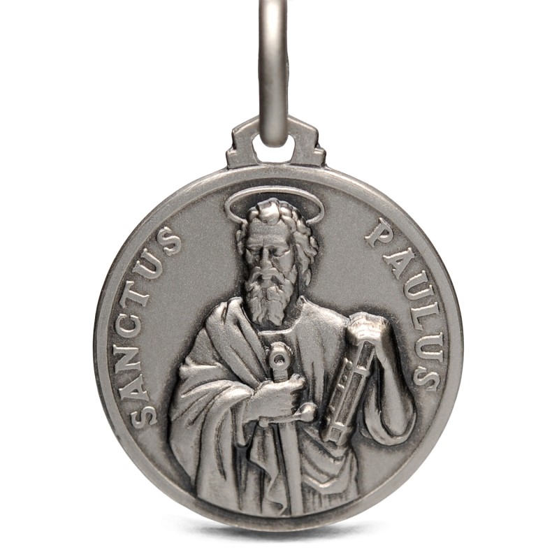 Medalik srebrny św Pawła Apostoła- 21mm- sklep Gold Urbanowicz - Poznań