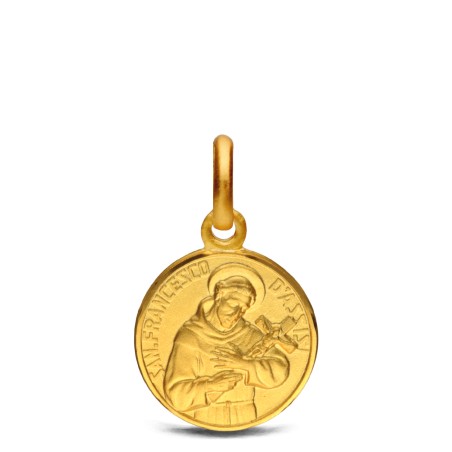 Złoty medalik Świętego Franciszka z Asyżu, 585 Au