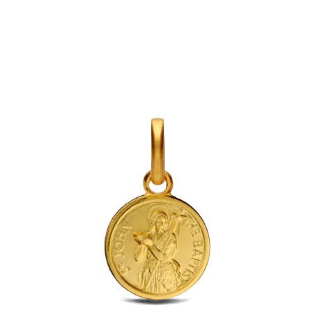 Jan Chrzciciel malutki  Złoty medalik  10 mm,  Medalik Jana Chrzciciela. Gold Urbanowicz