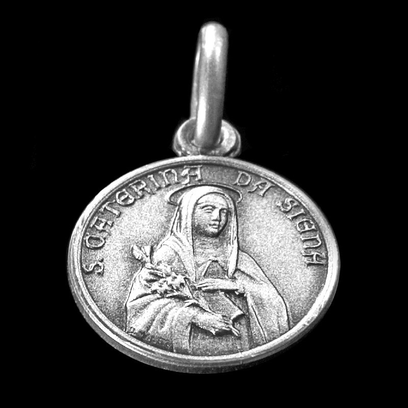 Święta Katarzyna-  medalik srebrny.  1.3 g, 12mm,  Gold Urbanowicz