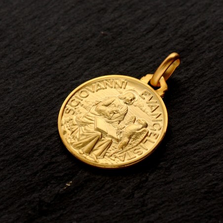 Złoty medalik - Święty Jan Ewangelista.  3,7 g  Gold Urbanowicz sklep jubilerski Szczecin.