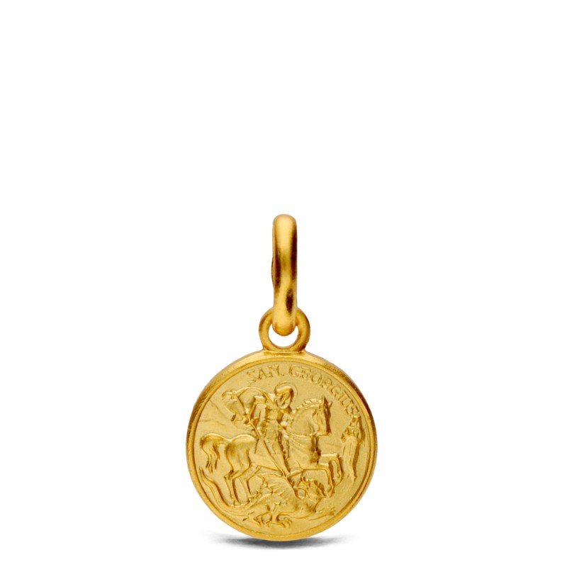 Medalik złoty św Jerzego. Malutki średnica 10mm, sklep Gold Urbanowicz