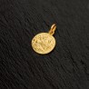 Święty Jerzy. Patron artystów, żołnierzy, wędrowców. Złoty medalik. średnica 12 mm   1,5 g Gold Urbanowicz