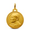 Złoty medalik - Św Jana Pawła II. 18 mm Gold Urbanowicz - Kielce