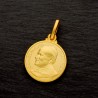 Święty Jan Paweł II, Jezus Miłosierny  Złoty  medalik szkaplerz 14 mm  3,1 g