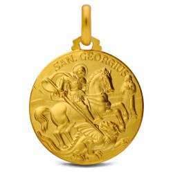 Święty Jerzy. Złoty medalik. średnica 21 mm  Gold Urbanowicz