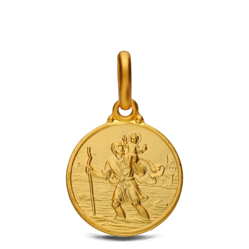 Święty Krzysztof-  Złoty medalik Gold Urbanowicz