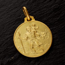 Święty Krzysztof -18mm,   Złoty medalik Gold Urbanowicz