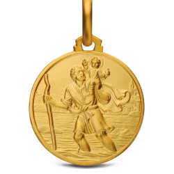 Święty Krzysztof - medalik ze złota 585. Sklep Gold Urbanowicz - prezent na chrzest.