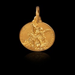 Święty Michał Archanioł.  Złoty medalik 2,2 g 14mm,   Jubiler Gold Urbanowicz Wrocław