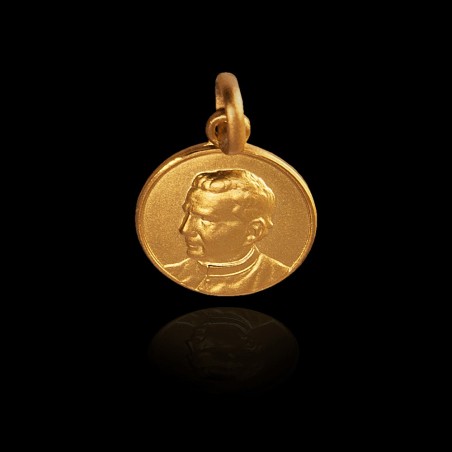 Święty Jan Bosko. Złoty medalik.  12 mm  Gold Urbanowicz
