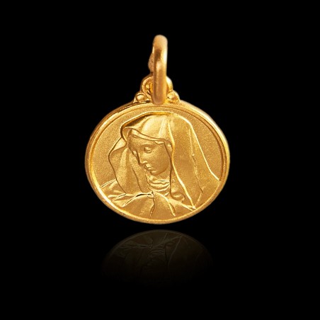 Matka Boska Cierpiąca. 2,4 g  Złoty medalik. Gold Urbanowicz