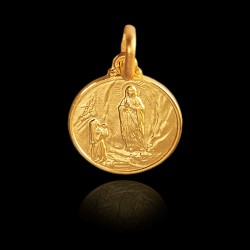 Matka Boska z Lourdes. Złoty medalik  Gold Urbanowicz Kielce