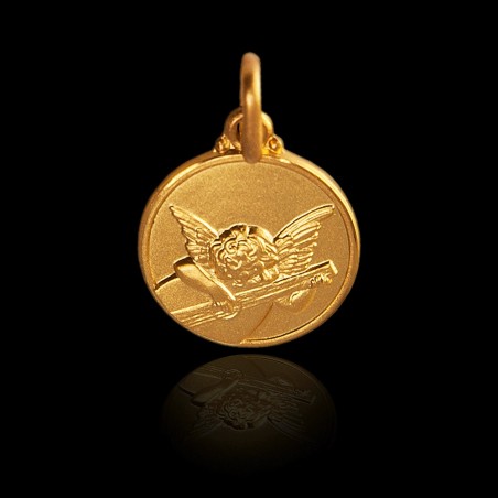 Złoty medalik z Aniołkiem Muzykalnym. Gold Urbanowicz- warszawa
