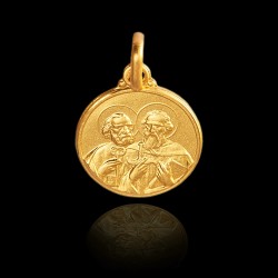 Święty Piotr i Paweł 2,2 g , 14mm,   Złoty medalik Gold Urbanowicz 