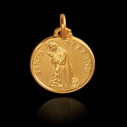 Święty Stefan Medalik złoty 16 mm.  Gold Urbanowicz - Kraków