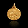 Święty Ludwik.  Złoty medalik.  16 mm,   2,95 g  Gold Urbanowicz