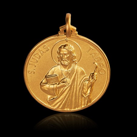 Święty Tadeusz Juda. 18 mm,  Złoty medalik, Gold Urbanowicz Wrocław