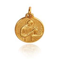 Święty Ludwik.  Złoty medalik.  16 mm,   2,95 g  Gold Urbanowicz