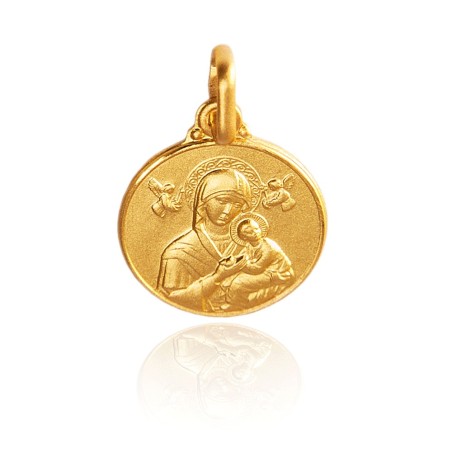Medalik ze złota na Chrzest św - Matka Boża Nieustającej Pomocy 2.4 g  Złoty medalik. Gold Urbanowicz jubiler  online Szczecin