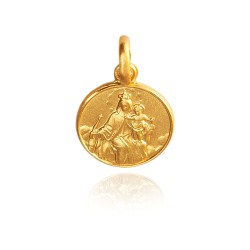 Matka Boża z Góry Karmel-Złoty medalik naChrzest św. Gold Urbanowicz jubiler Szczecin
