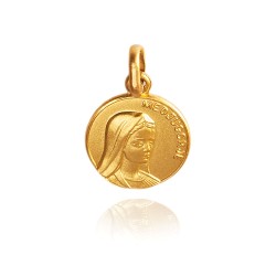 złoty medalik - Matka Boska z Medjugorie. 12mm, Gold Urbanowicz złotnik Wrocław