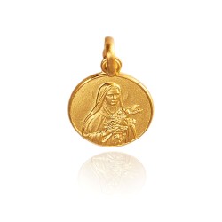 Medalik złoty świętej Teresy od Dzieciątka Jezus. Święta Teresa.  Złoty medalik Gold Urbanowicz - jubiler Gdynia