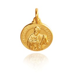 Złoty medalik świętego Pawła - Święty Paweł.Złoty medalik. Gold Urbanowicz jubiler Poznań
